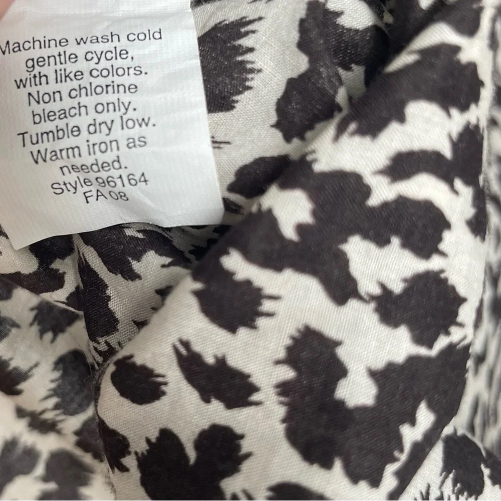J CREW Animal Print Long Sleeve Blouse - Size 4